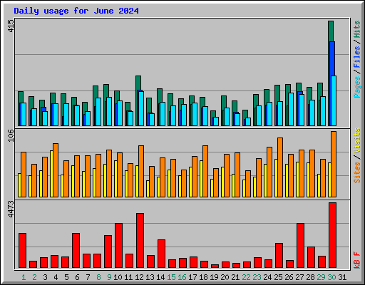 Daily usage for June 2024