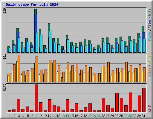 Daily usage for July 2024