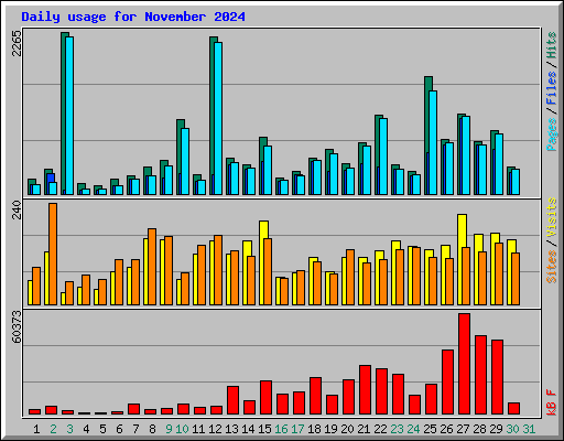 Daily usage for November 2024