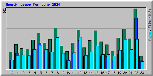 Hourly usage for June 2024