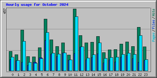 Hourly usage for October 2024