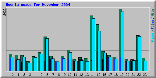 Hourly usage for November 2024